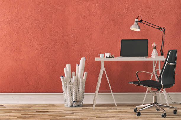 Workdesk with decoration and copy space
