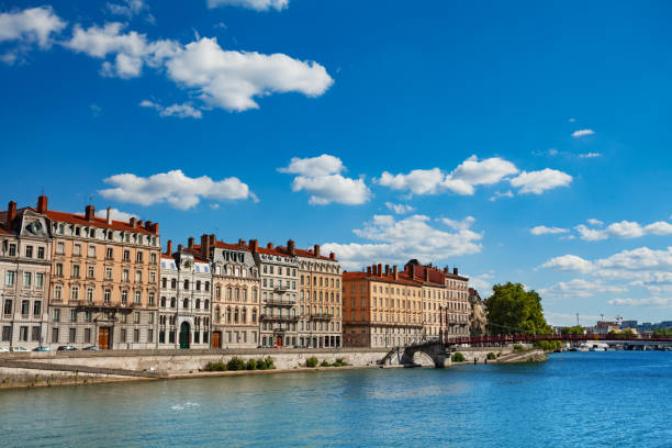istock Ancient buildings on the Saone river bank, Lyon 972888460