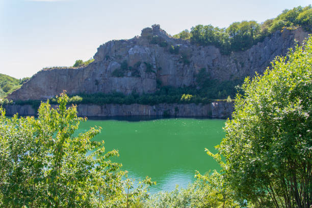 istock Panoramic Bornholm landscape with turquoise lake, Denmark 972891614