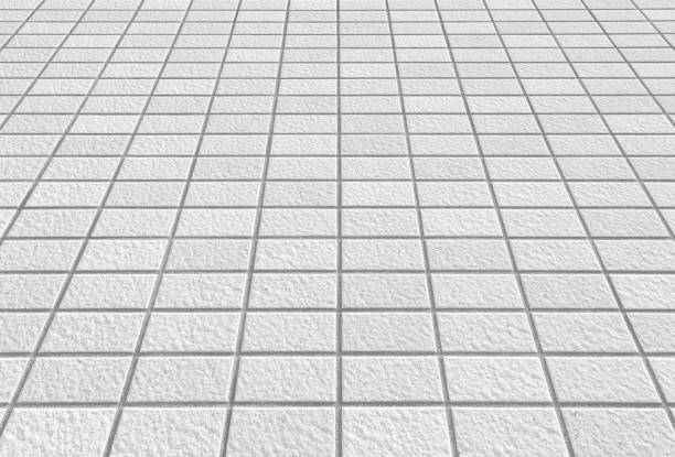 istock Outdoor White stone block floor pattern and background 972895914