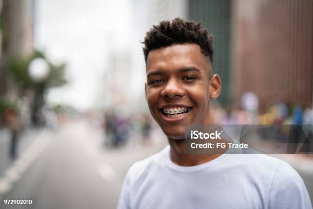 Brazilian Boy Smiling Stock Photo - Download Image Now - Teenager, Adolescence, Smiling