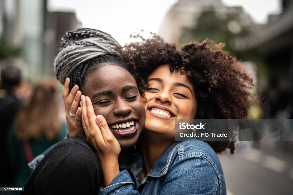 The Love of Best Friends Diversity Friendship Stock Photo