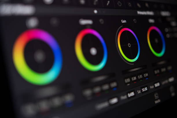istock Video editing - Color correction screen close up 972908742