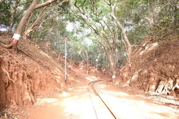 The Matheran Hill Railway (MHR) is a 2 ft (610 mm) narrow-gauge heritage railway in Maharashtra, India. Photo taken on  May 15, 2018