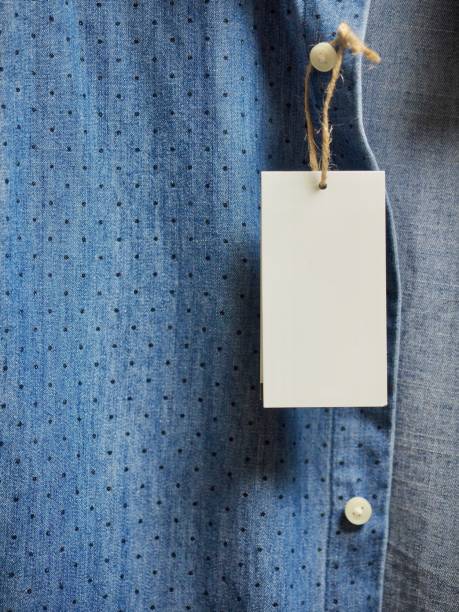 istock Clothing label, Blue shirt 972944068