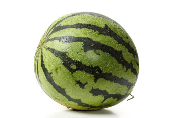 istock Fresh Watermelon  isolated in white background 972951414