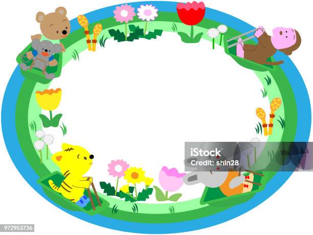 Spring Animals Sign Spring Animals Stock Illustration - Download Image Now - Animal, Animal ...