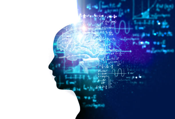 istock silhouette of virtual human on handwritten equations 3d illustration 972964510