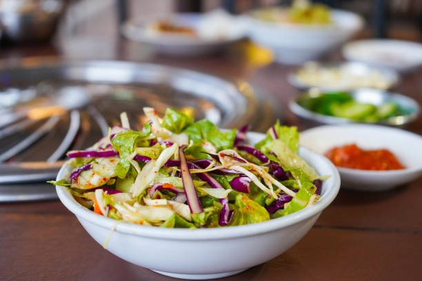 istock Vegetable salad in the korean restaurant 972973902