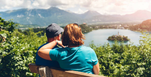istock Lake Bled in summer, view from above, Slovenia 973022318