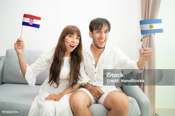 Soccer Fans Stock Photo - Download Image Now - Adult, Argentina, Asian and Indian Ethnicities