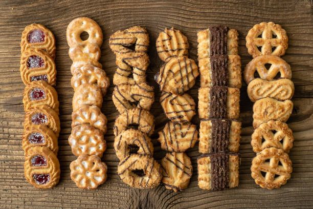 istock Various cookies on old wooden table 973029030