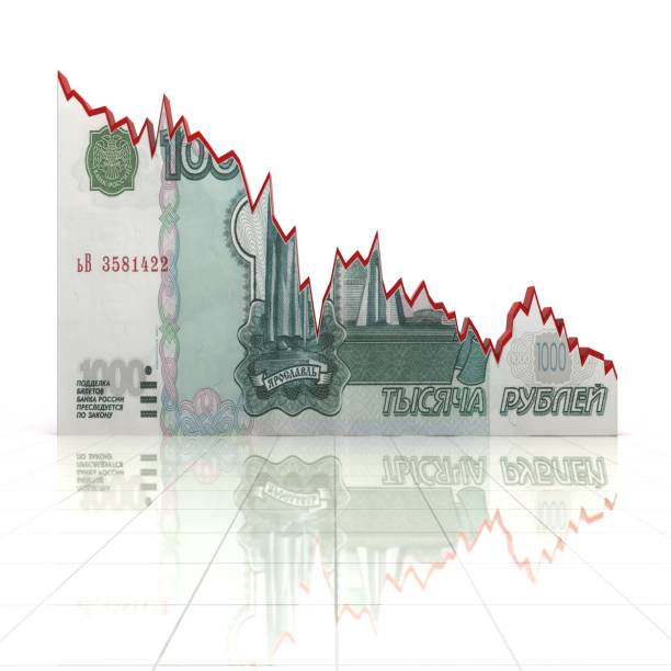 istock Russian ruble money graph finance crisis 973057560