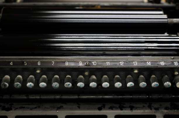 Detail of an offset printing press.