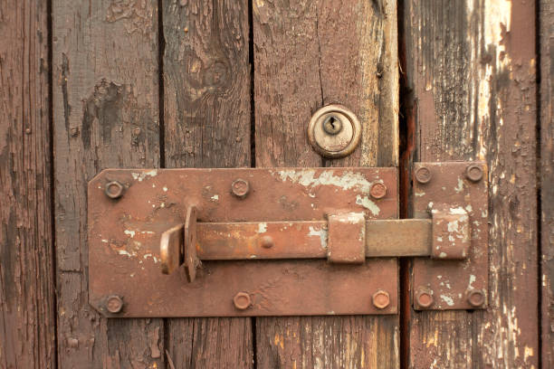 istock metal, old door bolt 973085078