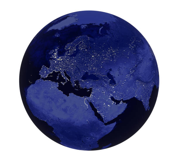 istock Planet Earth Night Light Europe View Isolated 973085690