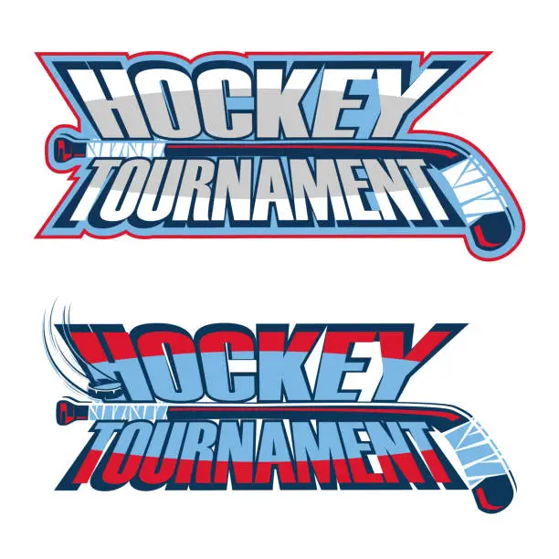 Vector illustration of Hockey tournament inscription