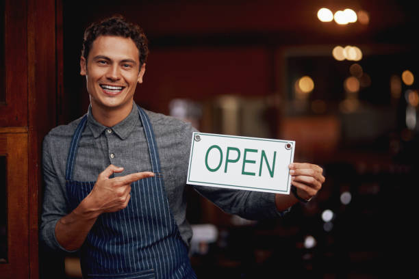 istock We are open just like the sign says 973096414