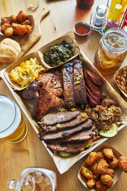 istock texas style bbq tray with smoked brisket, st louis ribs, pulled pork, 973109442