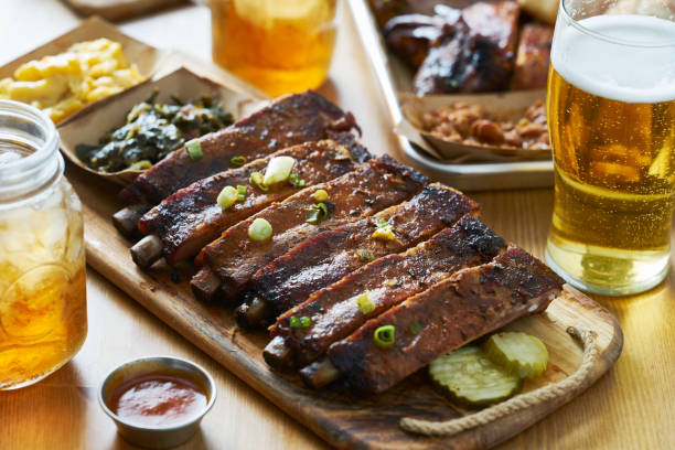 istock st louis style bbq ribs on table top with sweet tea, 973109500