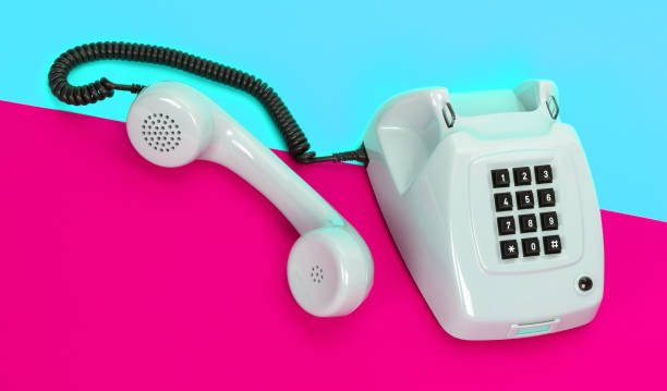 istock Vintage grey telephone 973111576