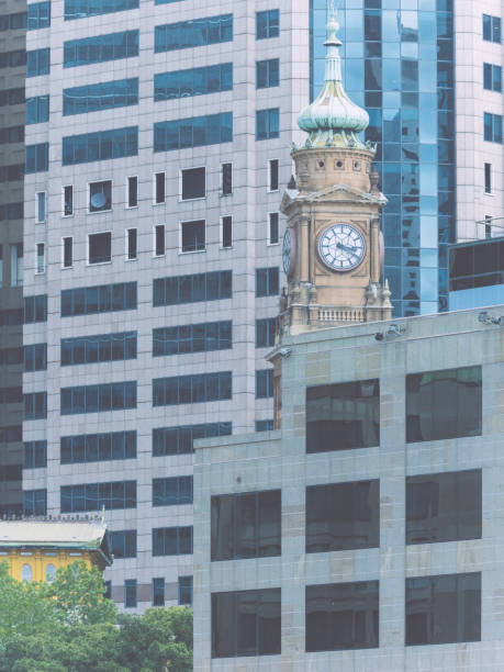 istock Sydney clock tower with modern buildings in Sydney 973112758