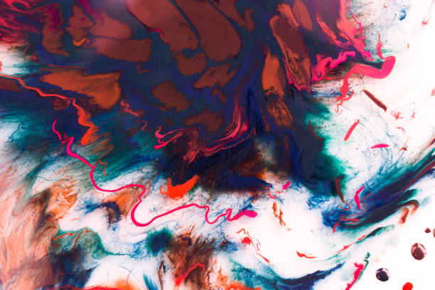 istock Abstract marbling art patterns as colorful background 973112970