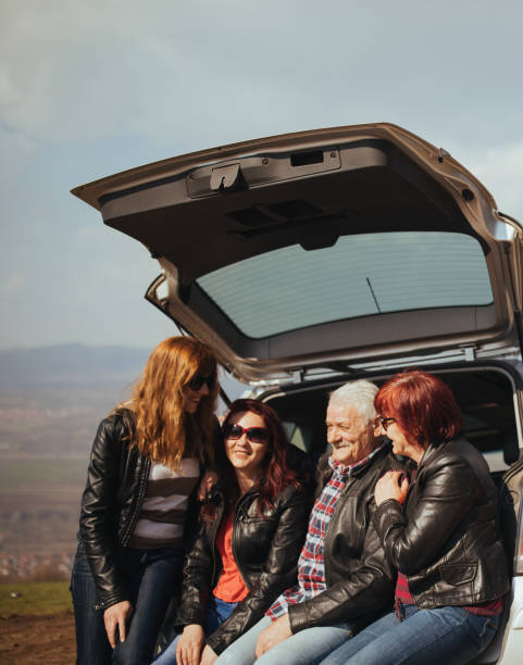 istock Happy family on road trip 973116692