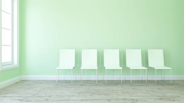 istock Row of chairs in Empty Room 973163468