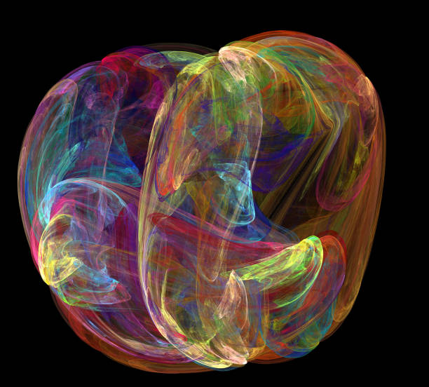 istock image of one Digital Fractal on Black Color 973173428