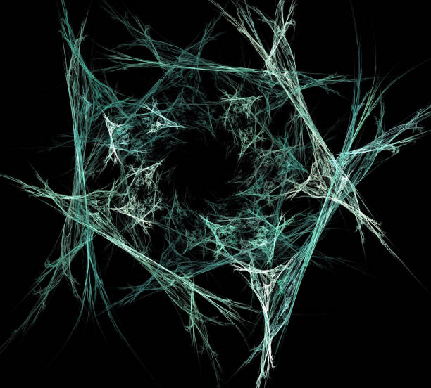 istock image of one Digital Fractal on Black Color 973173518