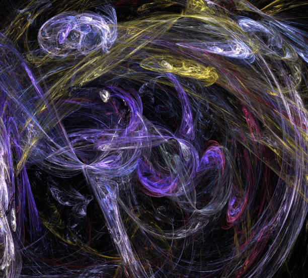 istock image of one Digital Fractal on Black Color 973173796