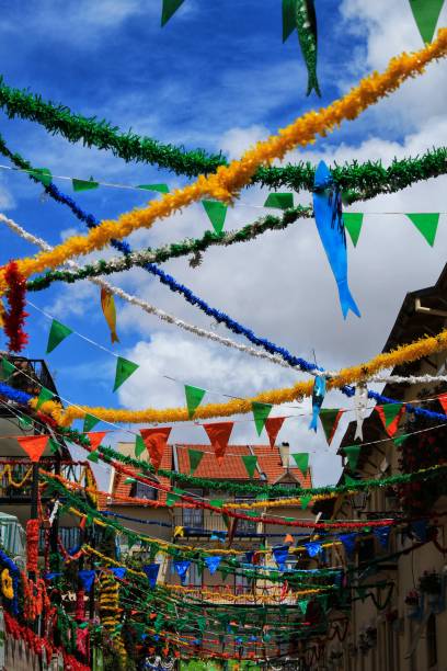 istock Streets adorned with garlands in Alfama, Lisbon 973174318