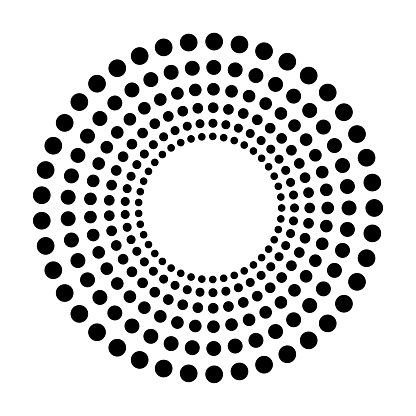 Puntos Resumen negro aislados sobre fondo blanco en fondo de la tecnología, 3d ilustración de los círculos photo
