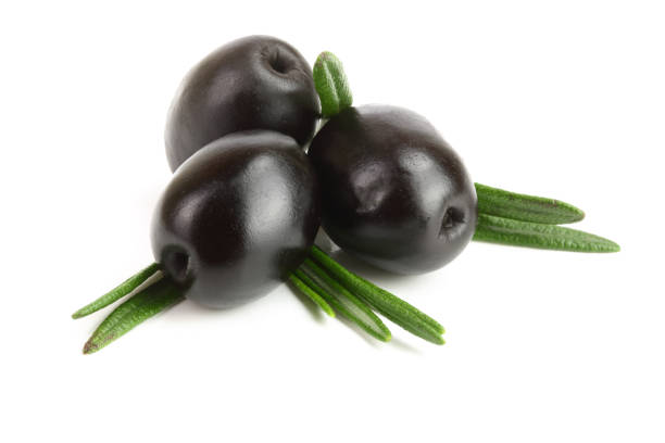 istock whole black olives with rosemary leaf isolated on white background macro 973187818