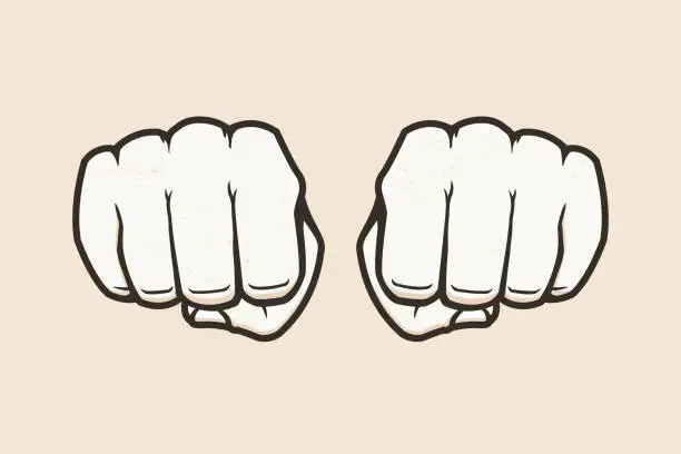 Vector illustration of Fists