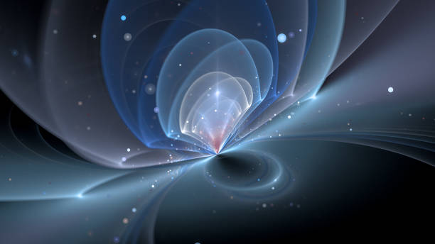 azul brillante ilustración de quantum - onda gravitacional fotografías e imágenes de stock