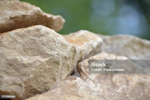 Building Material Stone The Light Stone Is Straightened In A Pile Stock Photo - Download Image Now