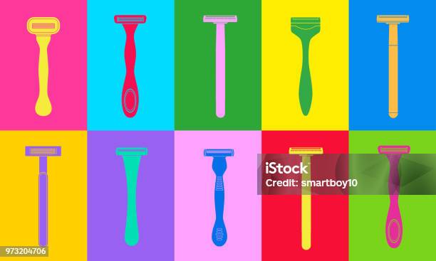 Disposable Razor Pattern Free Disposable Plastic Razors Stock Illustration - Download Image Now ...