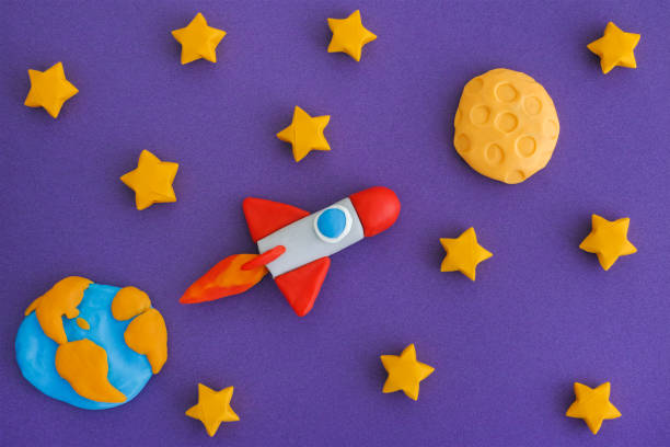 istock Space Rocket Flying To The Moon Through The Starry Sky 973236554