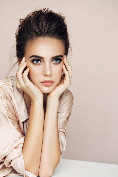 istock Beautiful woman with make-up 973258128