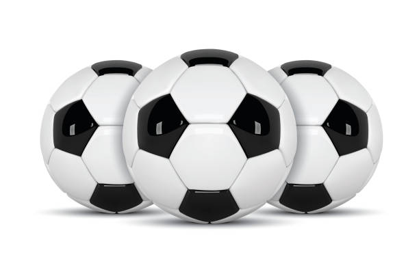 istock Realistic soccer ball or football ball on white background. 3d Style vector Ball isolated on white background. 973266332