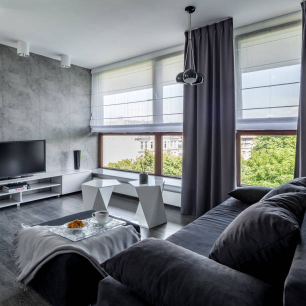 istock Tv living room with couch 973300670