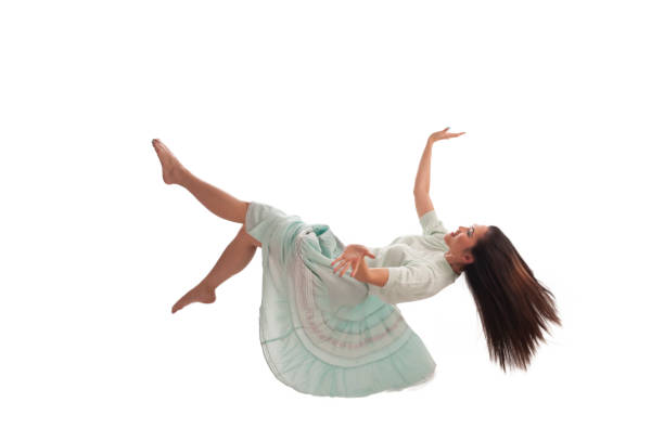 istock Woman arms opened overturns behind on a white bottom 973302284