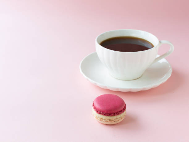 istock A cup of coffee and a mararoon 973305148