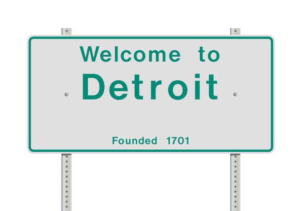 istock Welcome to Detroit entrance road sign 973314704