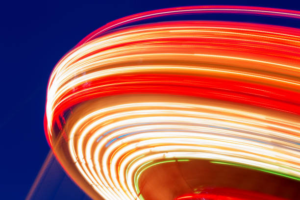 Fairground at night, long exposure