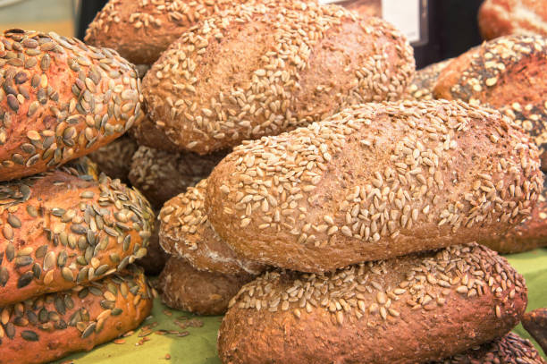 istock Organic bread with sunflower seeds 973318952