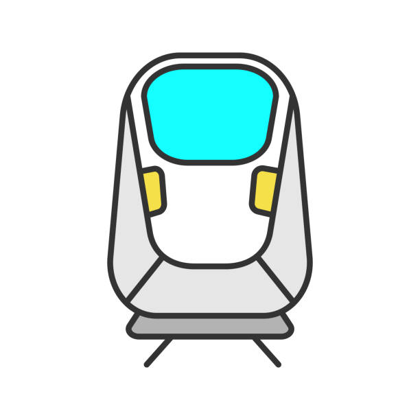 Transrapid icon Transrapid vector color icon. Maglev maglev train stock illustrations