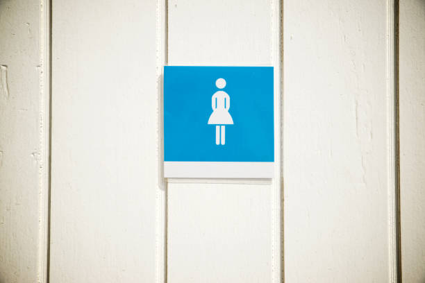 Entrance to a public restroom for women.